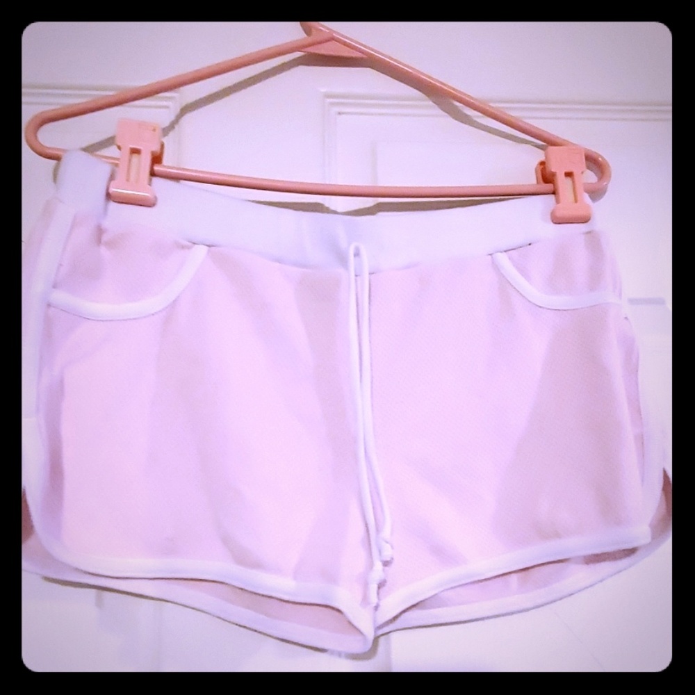 Y2k Baby pink sporty booty shorts